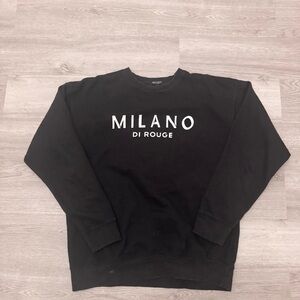 MILANO DI ROUGE BLACK SWEATSHIRT SIZE L
